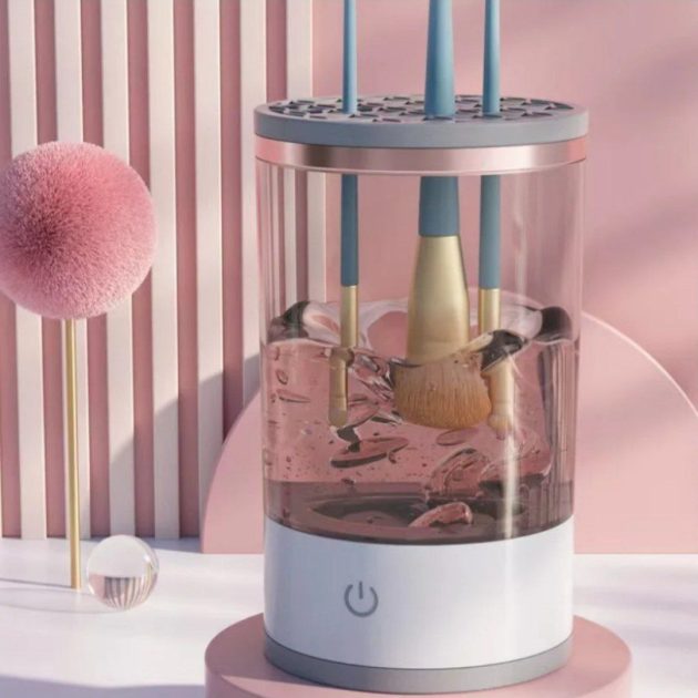 علبة تنظيف فرشاة المكياج